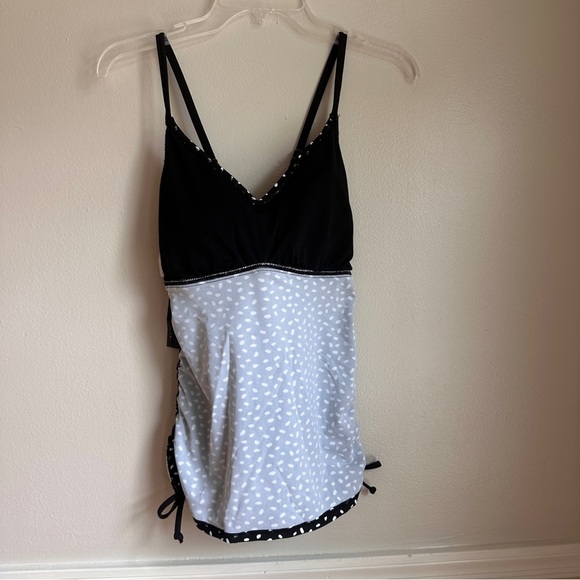 3/$20💥 a.n.a. Tankini Swimsuit Top Padded Polka Dot Tummy Control NWT - Picture 10 of 14